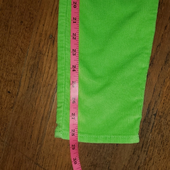 Abercrombie & Fitch Neon Green Corduroy Jeggings - Picture 9 of 10